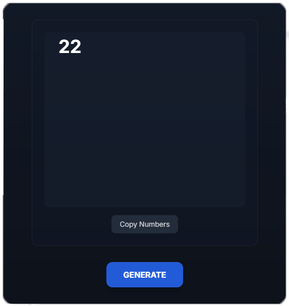 Number Generator Preview